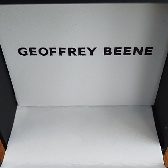 Geoffrey Beene Rose Gold Chronograph Watch with Brown Leather Band - Picture 3 of 5